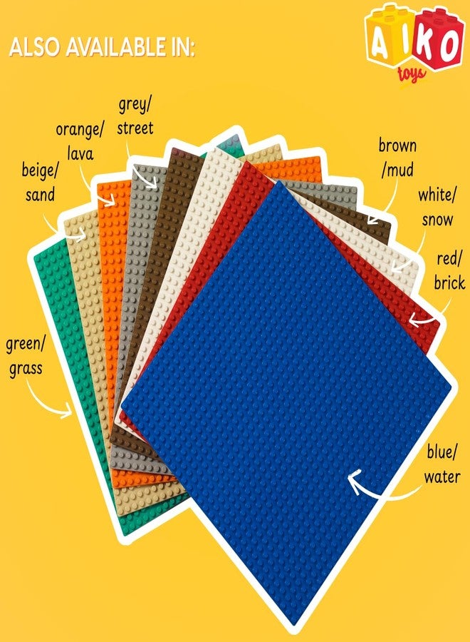 AIKO Classic Red Base Plate - 32 x 32 Studs (10" x 10") | Durable ABS Plastic Building Base | Sturdy Foundation for Construction Play | Compatible with Major Block Brands | Ideal Gift for Kids 4+ - Image 4